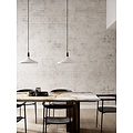 Verfijnde hanglamp in exclusief FSC-gecertificeerd geolied walnoot top 39cm  Ø - wit
