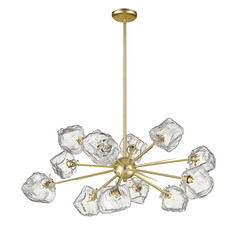 Rock lámpara colgante de 12 luces G9 oro con cristal