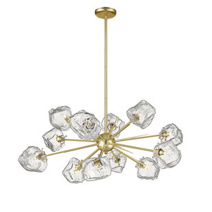 Rock lámpara colgante de 12 luces G9 oro con cristal