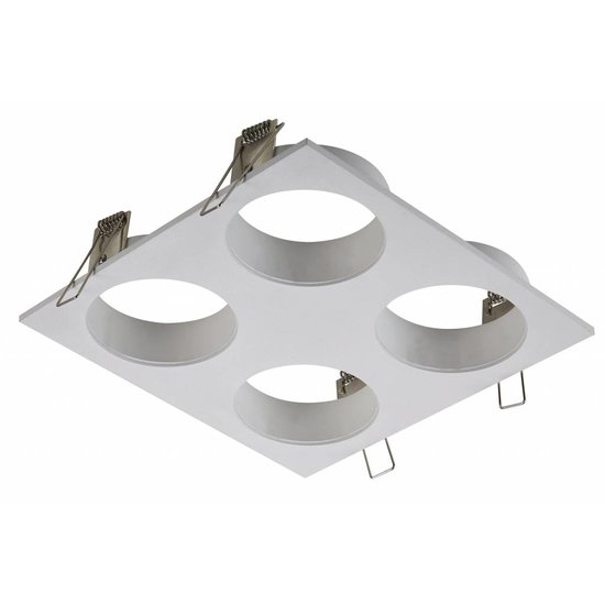 Spot encastrable carré pour 4 spots GU10 noir