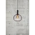 Alton 25 Pendelleuchte mit schwarzem Rauchglas, Ø23 cm, E27-Fassung max. 25W, IP20, schwarzes Textilkabel 300 cm