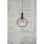 Alton 25 suspension en verre fumé noir, Ø23 cm, douille E27 max 25W, IP20, câble textile noir 300 cm