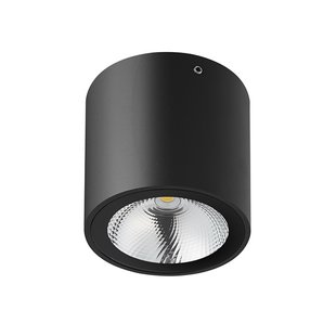 Plafón de superficie negro para exterior y baño 6W 3000K