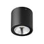Fantasia Fantasia ZAZOU schwarze Aufbau-Deckenleuchte, Aluminium, IP54, eingebaute LED 6W 3000K warmweiß, 567 Lumen, Ø90 x 88 mm