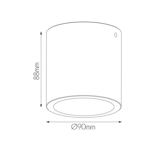 Fantasia Zazou Aufbau-Deckenleuchte, weißes Aluminium, IP54, 6W LED 3000K warmweiß, 567 Lumen, Ø90 x H88 mm