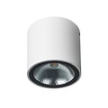 Fantasia Zazou Aufbau-Deckenleuchte, weißes Aluminium, IP54, 6W LED 3000K warmweiß, 567 Lumen, Ø90 x H88 mm