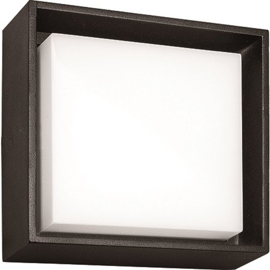 Fantasia Libra square LED outdoor ceiling lamp 145x145mm, 10W, 3000K, IP54, black