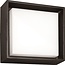 Fantasia Libra quadratische LED-Außendeckenleuchte 145x145mm, 10W, 3000K, IP54, schwarz