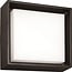 Fantasia Libra square LED outdoor ceiling lamp 145x145mm, 10W, 3000K, IP54, black