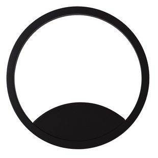 Dimmbare Ringleuchte für Wand oder Decke mit indirektem Licht schwarz 15W
