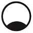 Fantasia Orso ring lamp for wall or ceiling, black, 15W LED, 3000K, 880 lumen, dimmable, Ø280 mm