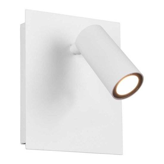 Trio Lighting Tunga LED wall spot white 3.5W, 420 lumen, 3000K warm white, tiltable, IP54, 60° beam, metal