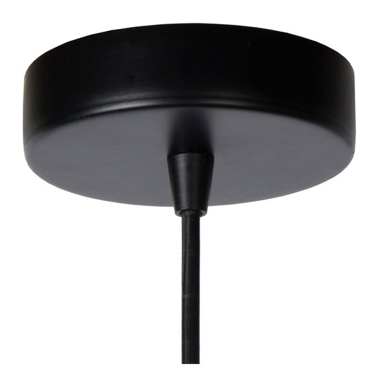 Suspension cube minimaliste E27 noir avec or