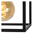 Suspension cube minimaliste E27 noir avec or