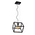 Tilted cube-shaped hanging lamp E27 black