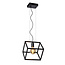 Lampe à suspension inclinée en forme de cube E27 noire