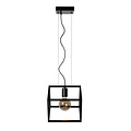 Lampe à suspension inclinée en forme de cube E27 noire