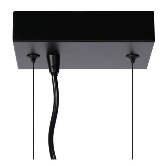 Tilted cube-shaped hanging lamp E27 black
