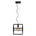 Lampe à suspension inclinée en forme de cube E27 noire