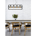 Lámpara colgante inclinada rectangular 4xE27 negro
