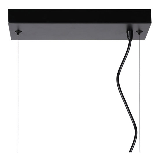 Lámpara colgante inclinada rectangular 4xE27 negro