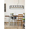 Tilted rectangular hanging lamp 6xE27 black