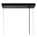 Tilted rectangular hanging lamp 6xE27 black