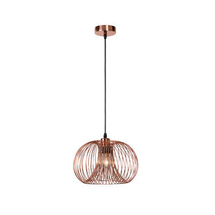 Lampe à suspension élégante en cuivre 30 cm Ø fil métallique E27