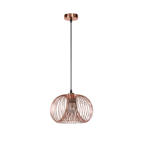 Lampe à suspension élégante en cuivre 30 cm Ø fil métallique E27