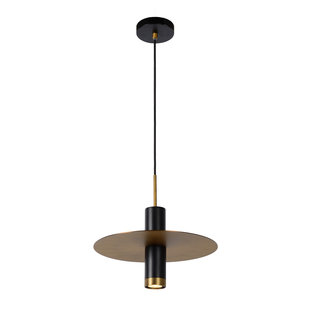 Lámpara colgante retro-chic elegante 35 cm Ø GU10 negro