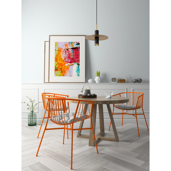 Retro-chic elegant hanging lamp 35 cm Ø GU10 black