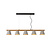 Suspension au look scandinave 5xE14 bois avec béton