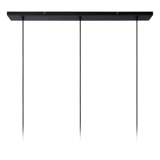 Scandinavian contemporary pendant 3xE27 rattan 32 cm per tube