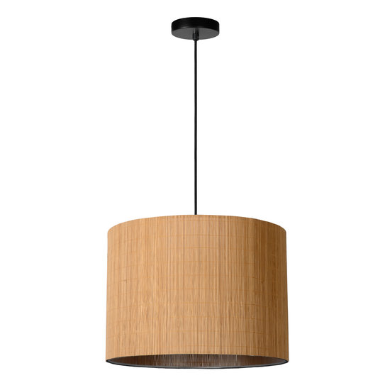 Scandinavisch hedendaagse rotan hanglamp 42 cm Ø E27 licht hout