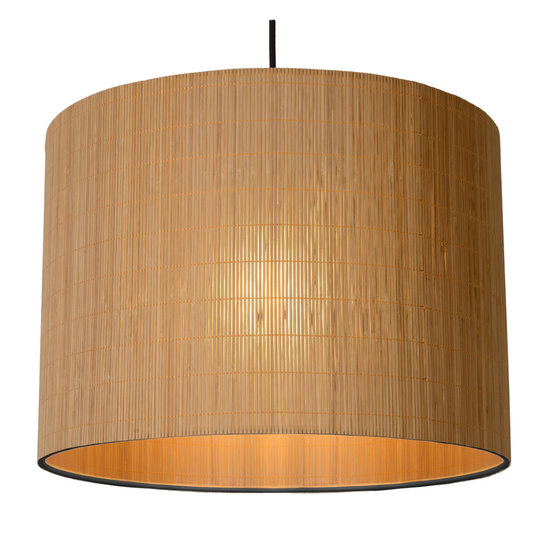 Scandinavian contemporary rattan hanging lamp 42 cm Ø E27 light wood