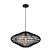 Estilizada y elegante lámpara colgante de mimbre 56 cm Ø E27 ratán negro