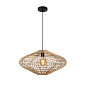 Sleek and elegant wicker hanging lamp 56 cm Ø E27 light wood rattan