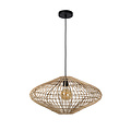 Sleek and elegant wicker hanging lamp 56 cm Ø E27 light wood rattan