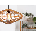 Sleek and elegant wicker hanging lamp 56 cm Ø E27 light wood rattan