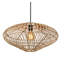 Sleek and elegant wicker hanging lamp 56 cm Ø E27 light wood rattan