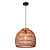 Tropenoptik Hängelampe Rattan 40 cm Ø E27 ockergelb