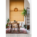 Tropical look hanging lamp rattan 40 cm Ø E27 ocher yellow
