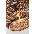 Tropical look hanging lamp rattan 40 cm Ø E27 ocher yellow
