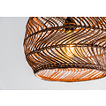 Tropenoptik Hängelampe Rattan 40 cm Ø E27 ockergelb