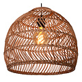 Tropical look hanging lamp rattan 40 cm Ø E27 ocher yellow