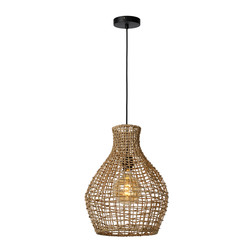 Lampe à suspension apaisante et naturelle 35 cm Ø E27 en rotin