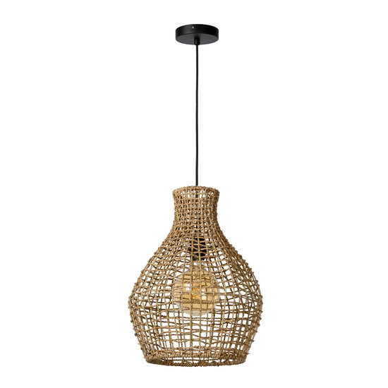 Soothing and natural hanging lamp 35 cm Ø E27 rattan