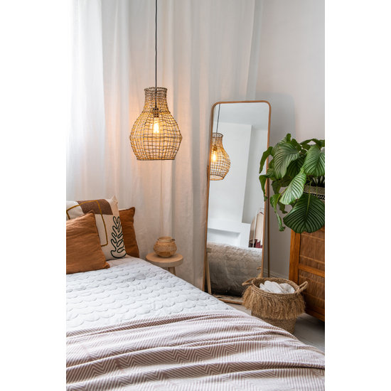 Soothing and natural hanging lamp 35 cm Ø E27 rattan
