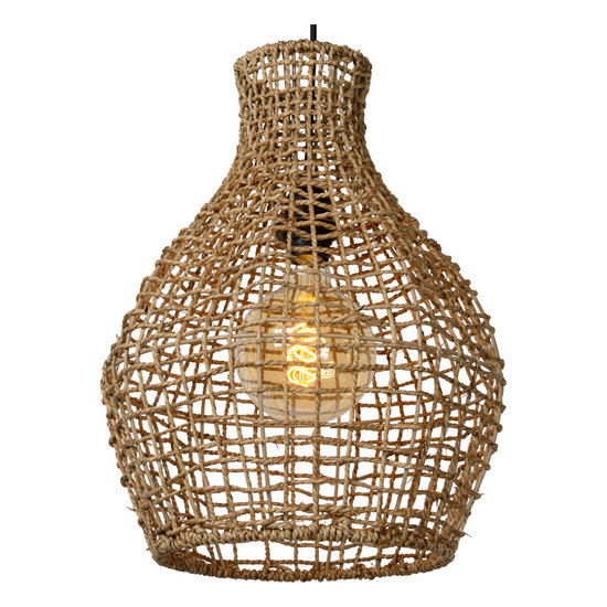 Soothing and natural hanging lamp 35 cm Ø E27 rattan