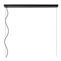 Sleek modern cylindrical hanging lamp 2xE27 black